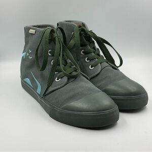 Bangs Shoes Sage Prehistoric Dinosaur Embroidered High Top Sneakers Size 9